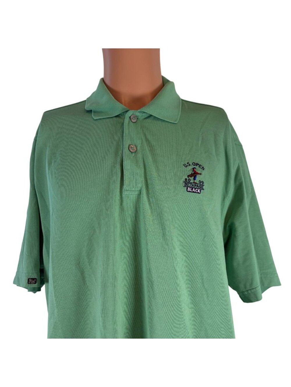 Vintage US Open Polo Shirt Mens Size L Bethpage Golf Course 2009 Peformance